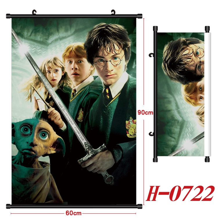 Harry Potter Anime Black Plastic Rod Canvas Painting 60X90CM H-0722