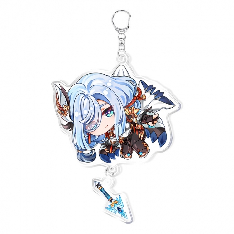 Genshin Impact Anime acrylic Pendant Key Chain  price for 5 pcs 11893