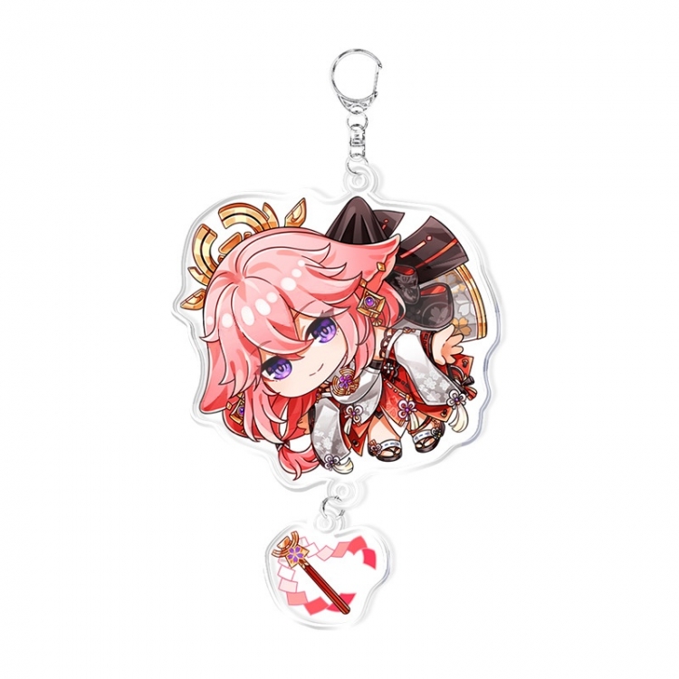 Genshin Impact Anime acrylic Pendant Key Chain  price for 5 pcs 11888