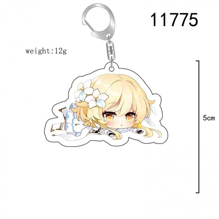 Genshin Impact Anime acrylic Key Chain  price for 5 pcs 11775