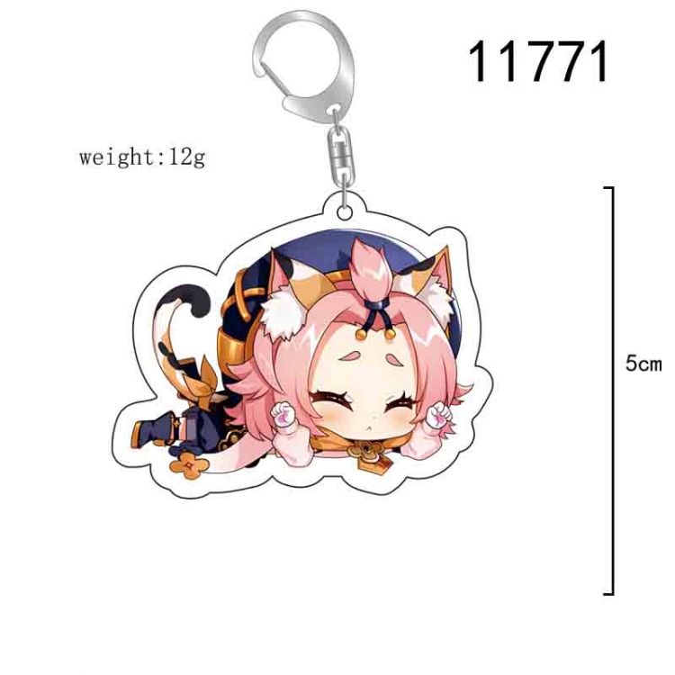 Genshin Impact Anime acrylic Key Chain  price for 5 pcs 11771