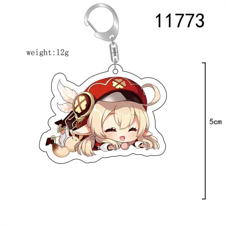 Genshin Impact Anime acrylic Key Chain  price for 5 pcs 11773