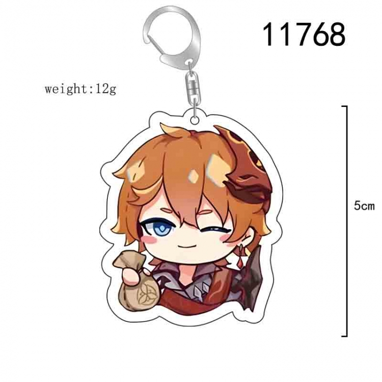 Genshin Impact Anime acrylic Key Chain  price for 5 pcs 11768