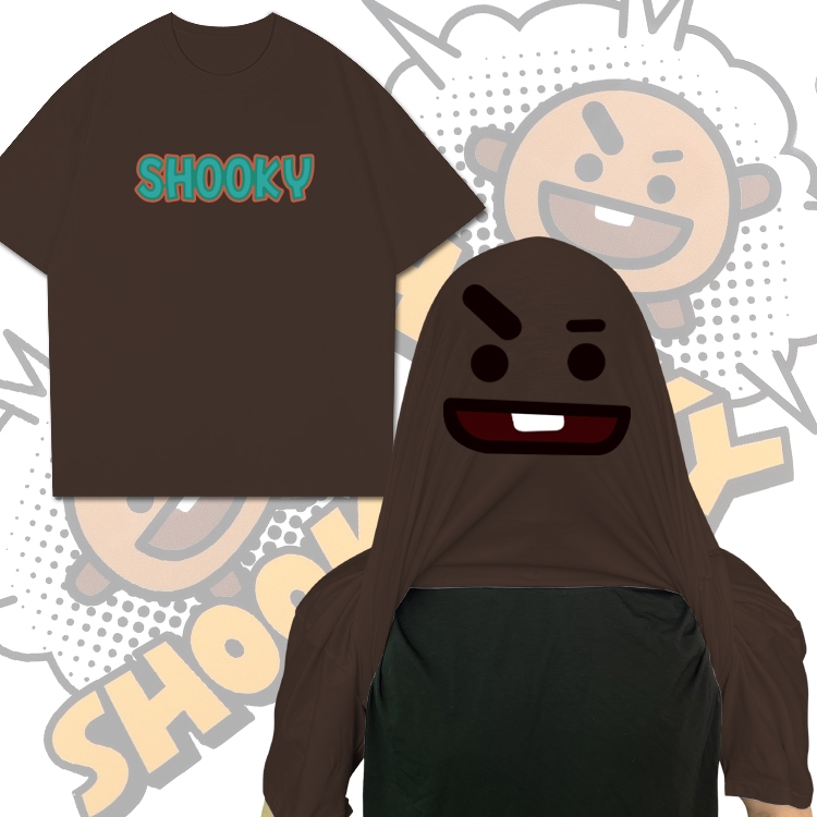 BTS SHOOKY Movie star funny cotton creative round neck T-shirt  from M to 3XL