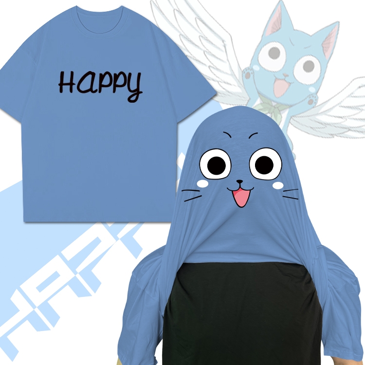 Fairy tail Anime Funny Cotton Creative Crew Neck T-Shirt from M to 3XL