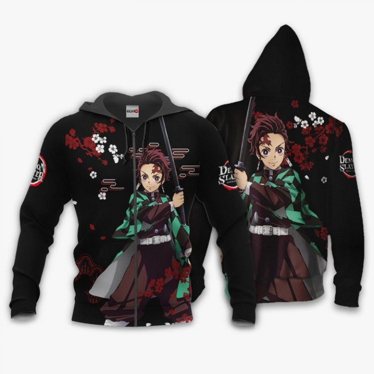Demon Slayer Kimets Hooded zipper sweater jacket from XXS to 5XL   3 days in advance to order 2 pieces