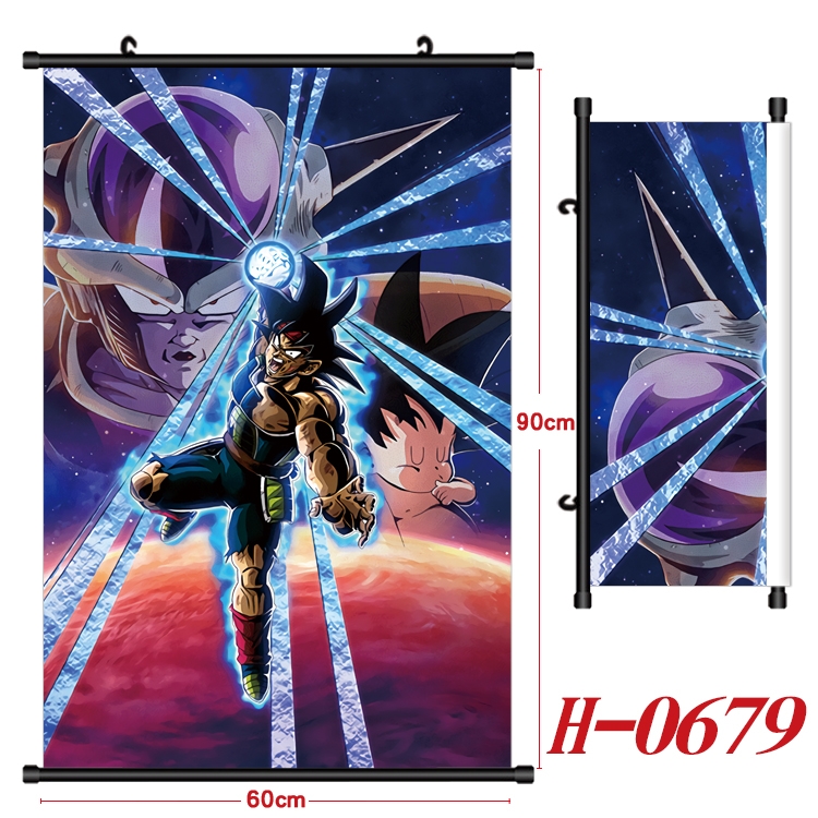 DRAGON BALL Anime Black Plastic Rod Canvas Painting 60X90CM H-0679