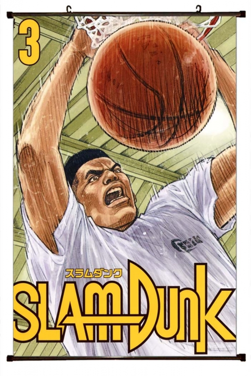 Slam Dunk Anime Black Plastic Rod Canvas Painting 60X90CM  G1-26