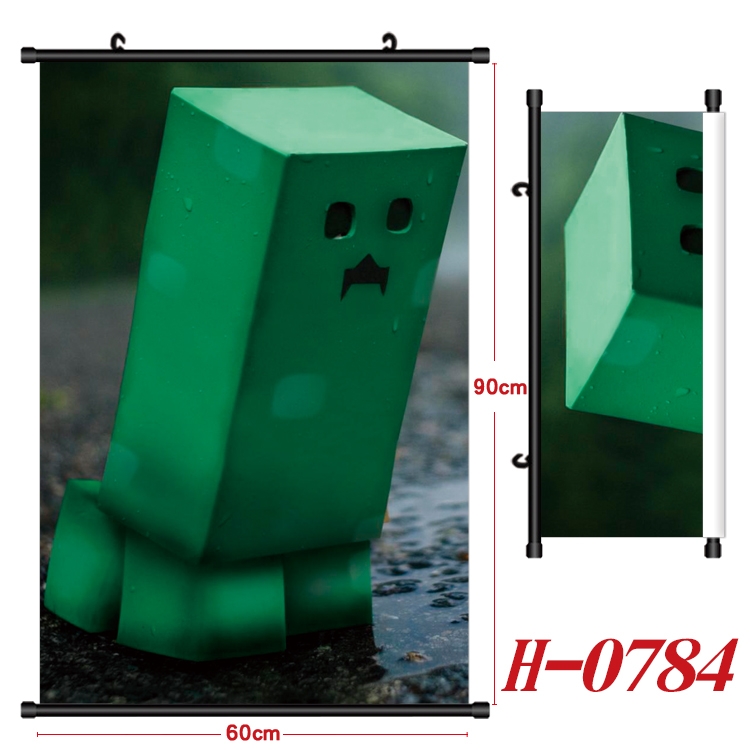 Minecraft Anime Black Plastic Rod Canvas Painting 60X90CM H-0784