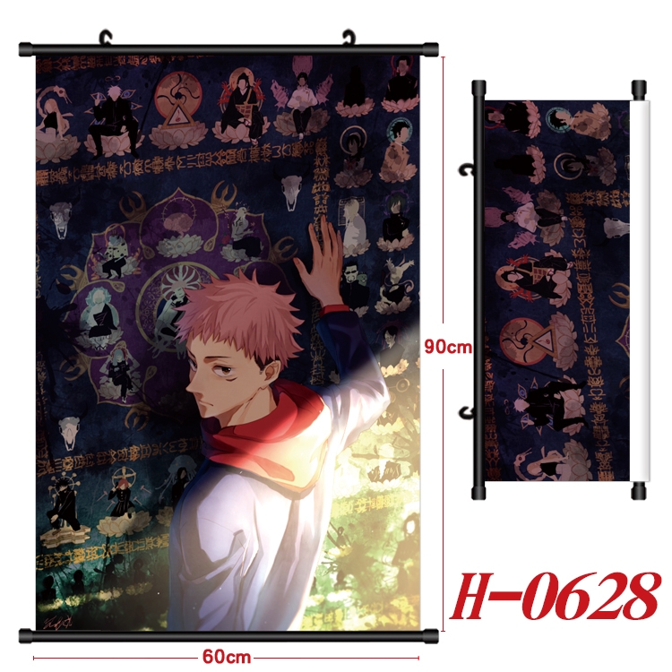 Jujutsu Kaisen Anime Black Plastic Rod Canvas Painting 60X90CM  H-0628