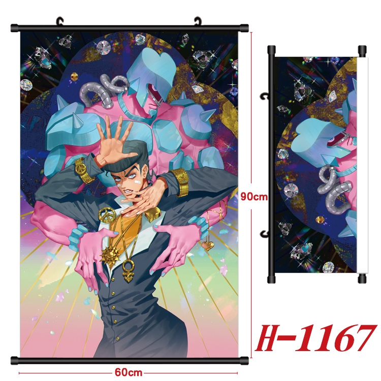 JoJos Bizarre Adventure Anime Black Plastic Rod Canvas Painting 60X90CM H1167