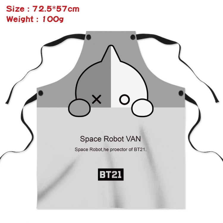 BTS Star creative digital printing apron 72.5x57cm
