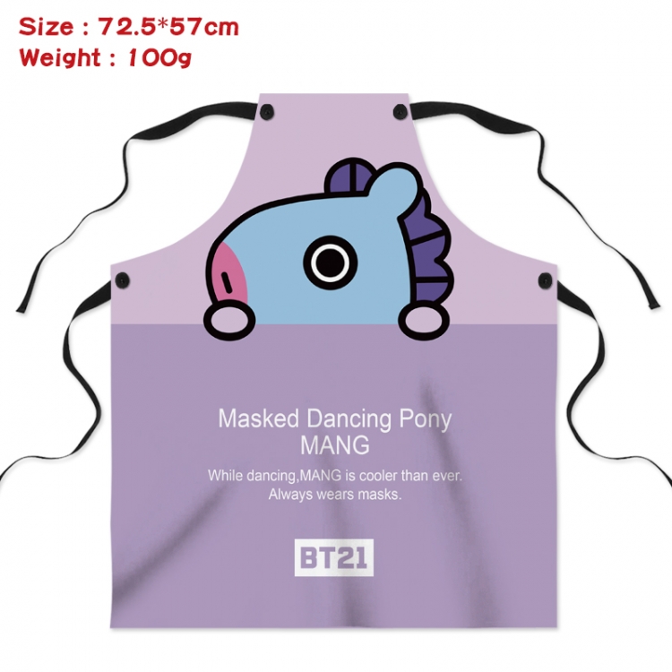 BTS Star creative digital printing apron 72.5x57cm