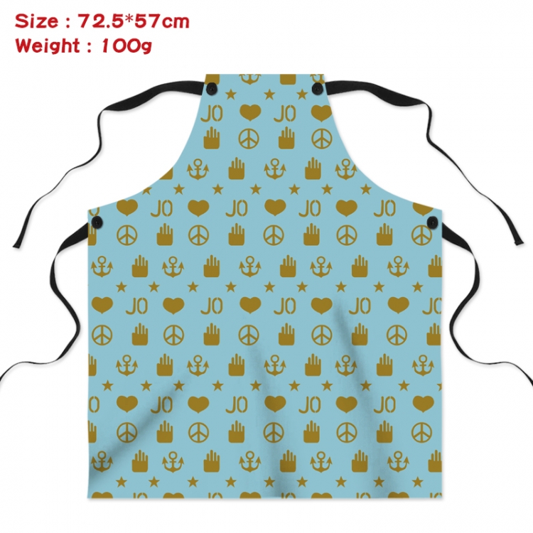 JoJos Bizarre Adventure Anime Creative Digital Printing Apron 72.5x57cm