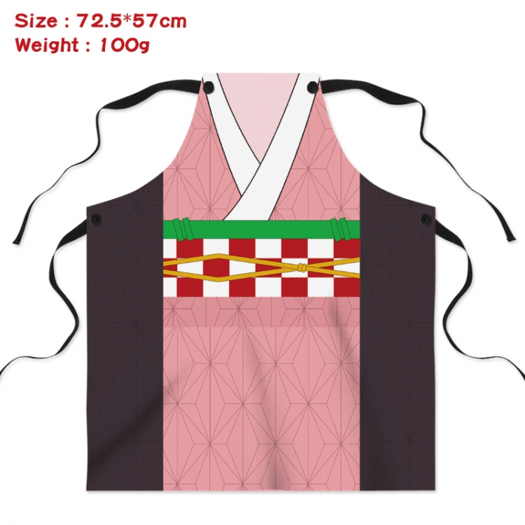 Demon Slayer Kimets Anime Creative Digital Printing Apron 72.5x57cm