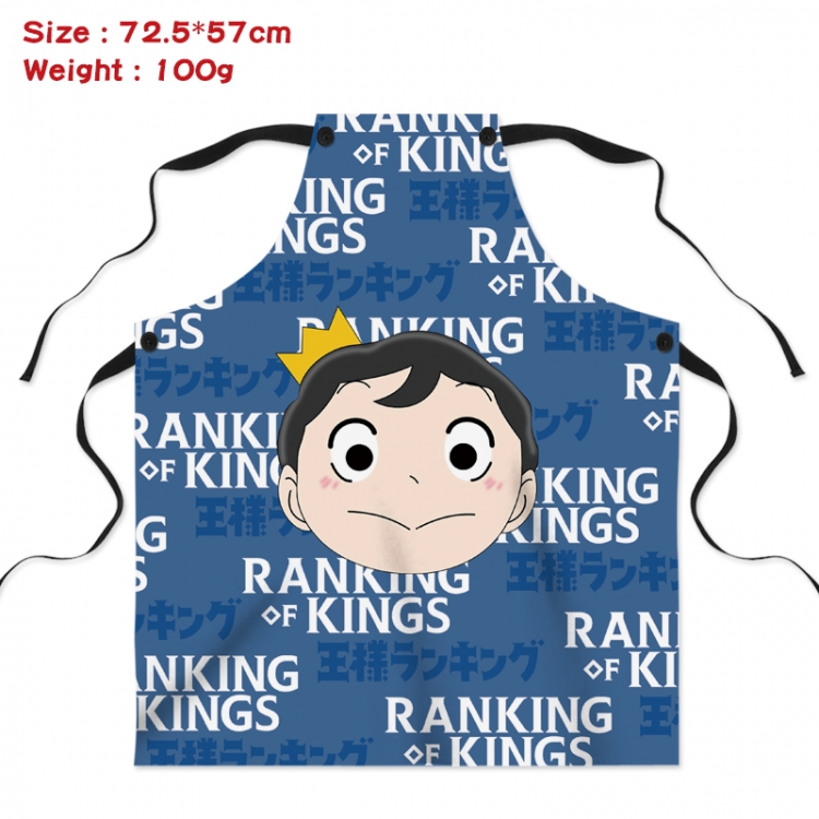 king ranking Anime Creative Digital Printing Apron 72.5x57cm