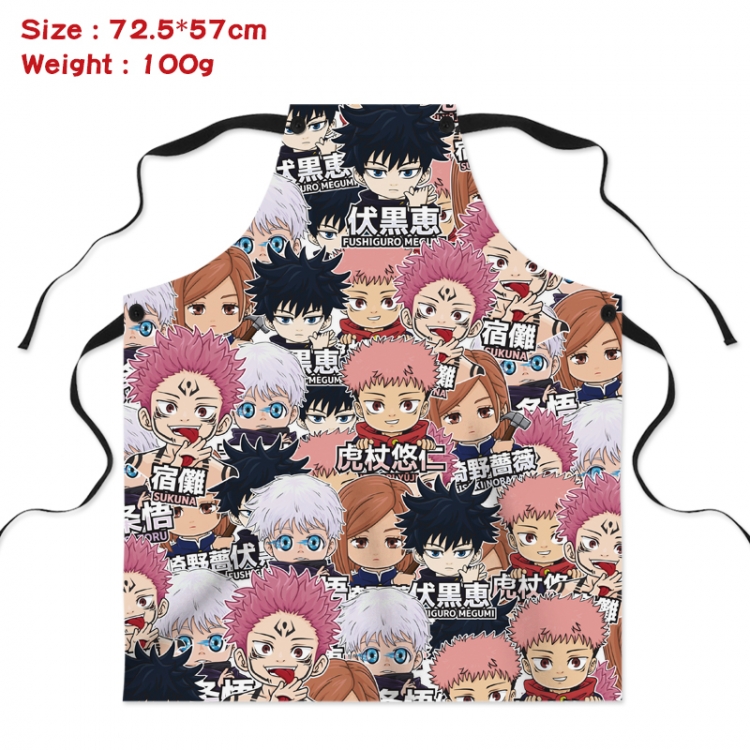 Jujutsu Kaisen Anime Creative Digital Printing Apron 72.5x57cm