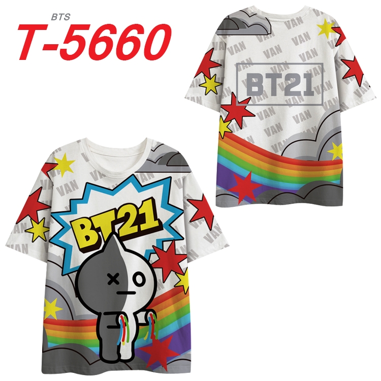 BTS Peripheral Full Color Milk Silk Short Sleeve T-Shirt from S to 6XL T-5660