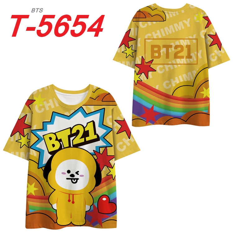 BTS Peripheral Full Color Milk Silk Short Sleeve T-Shirt from S to 6XL