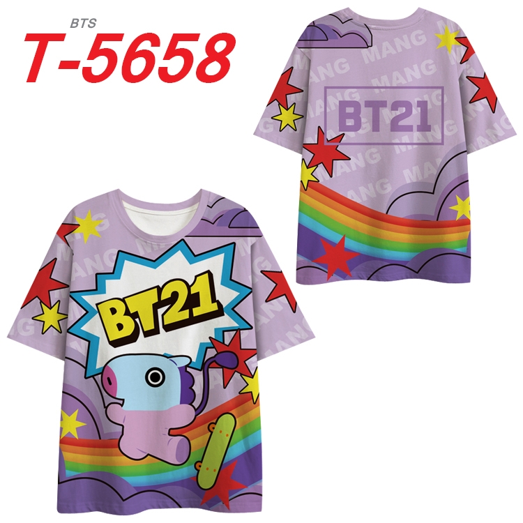BTS Peripheral Full Color Milk Silk Short Sleeve T-Shirt from S to 6XL T-5658
