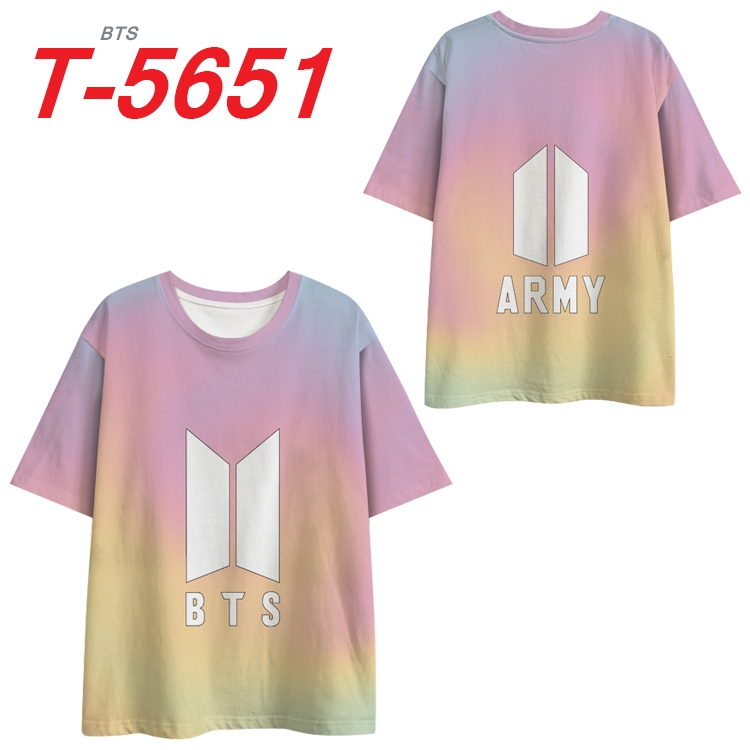BTS Peripheral Full Color Milk Silk Short Sleeve T-Shirt from S to 6XL T-5651