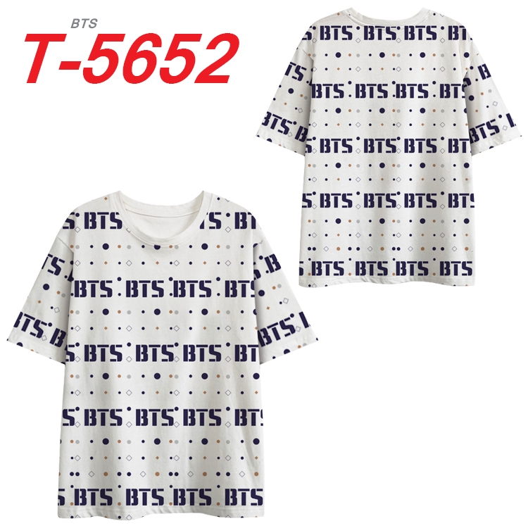 BTS Peripheral Full Color Milk Silk Short Sleeve T-Shirt from S to 6XL T-5652