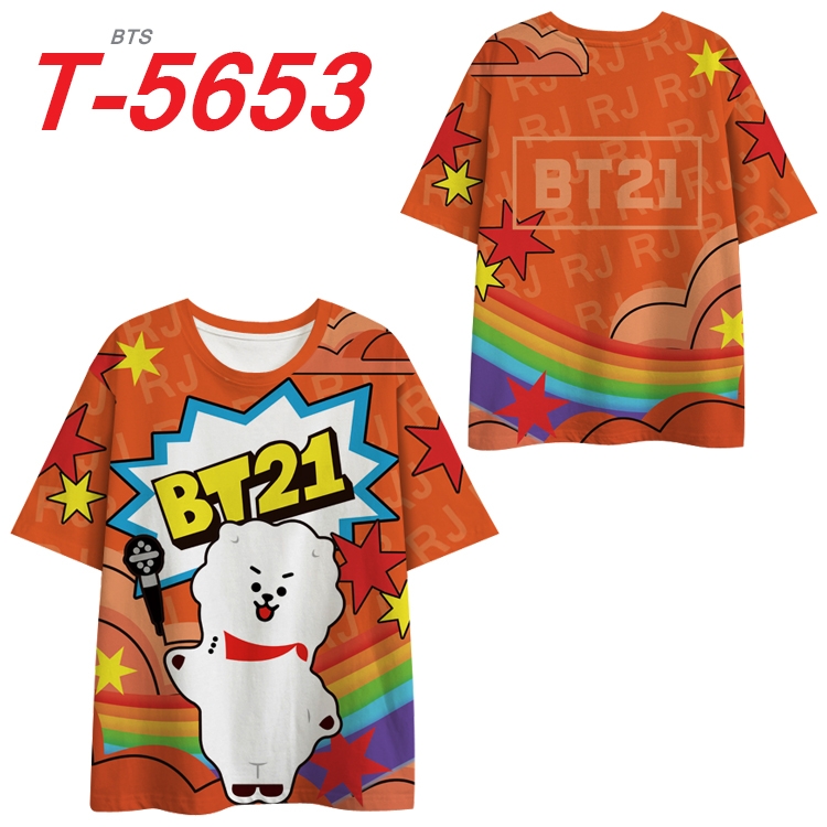 BTS Peripheral Full Color Milk Silk Short Sleeve T-Shirt from S to 6XL T-5653