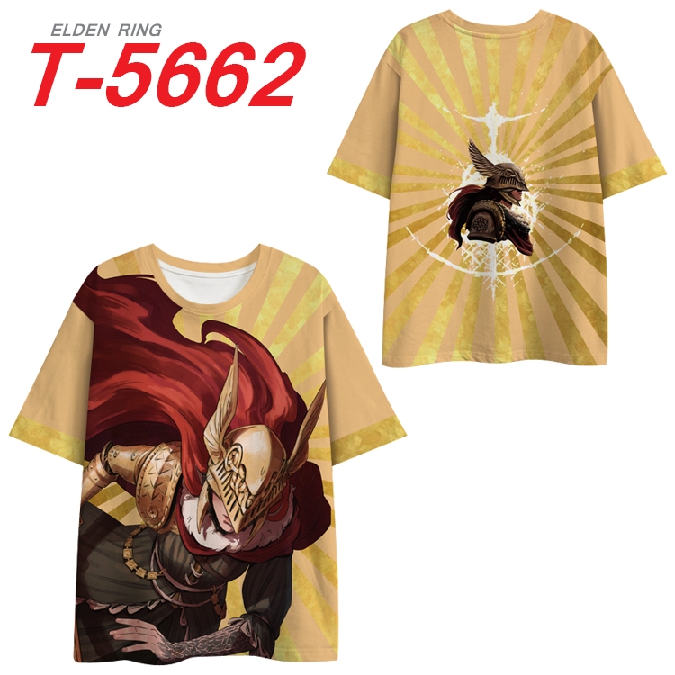 Eldon Ring Anime Peripheral Full Color Milk Silk Short Sleeve T-Shirt from S to 6XL T-5662