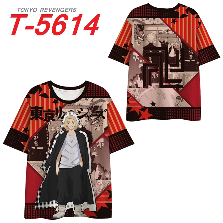 Tokyo Revengers Anime Peripheral Full Color Milk Silk Short Sleeve T-Shirt from S to 6XL T-5614