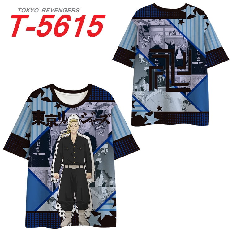 Tokyo Revengers Anime Peripheral Full Color Milk Silk Short Sleeve T-Shirt from S to 6XL T-5615