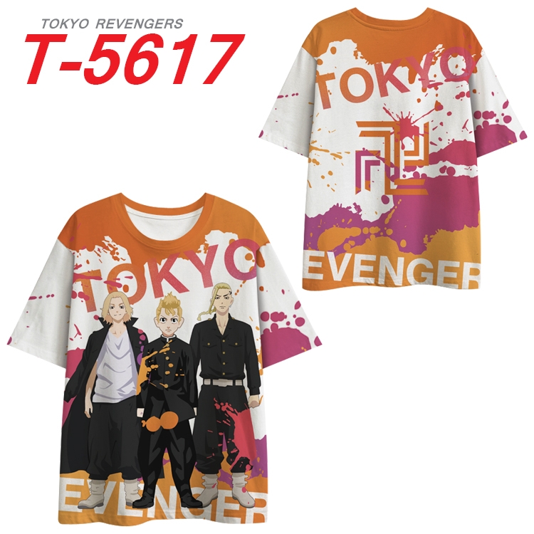 Tokyo Revengers Anime Peripheral Full Color Milk Silk Short Sleeve T-Shirt from S to 6XL T-5617