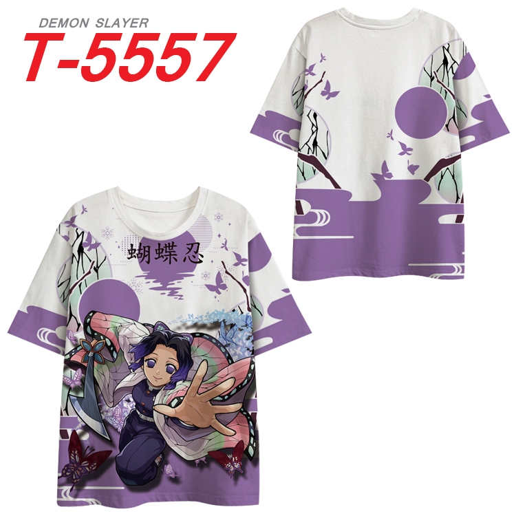 Demon Slayer Kimets Anime Peripheral Full Color Milk Silk Short Sleeve T-Shirt from S to 6XL T-5557