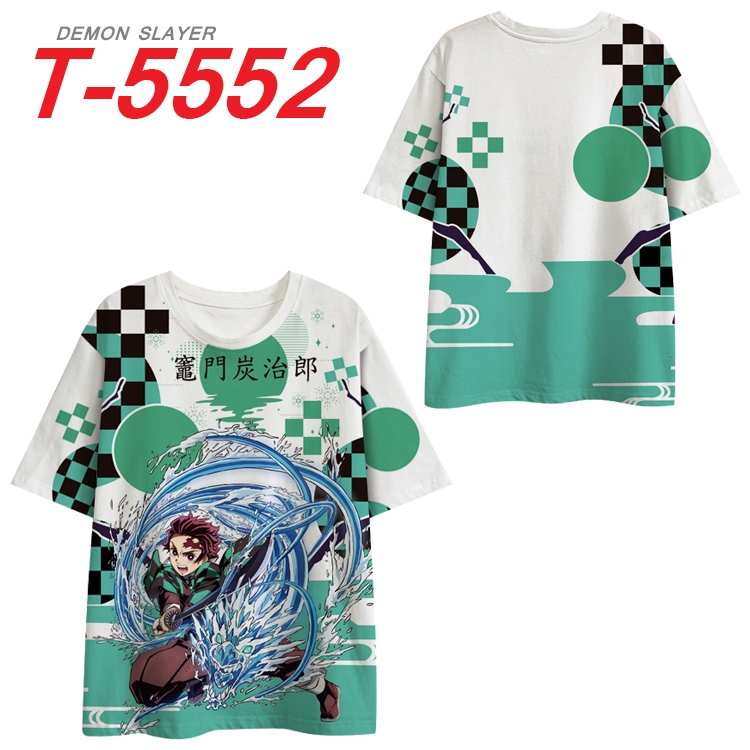 Demon Slayer Kimets Anime Peripheral Full Color Milk Silk Short Sleeve T-Shirt from S to 6XL T-5552