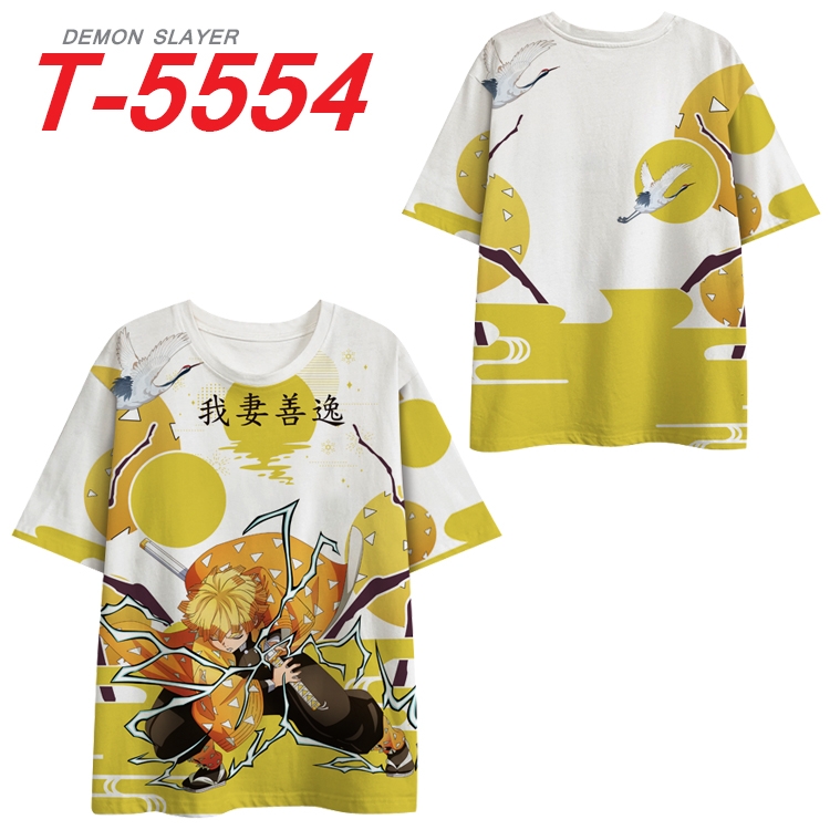 Demon Slayer Kimets Anime Peripheral Full Color Milk Silk Short Sleeve T-Shirt from S to 6XL T-5554