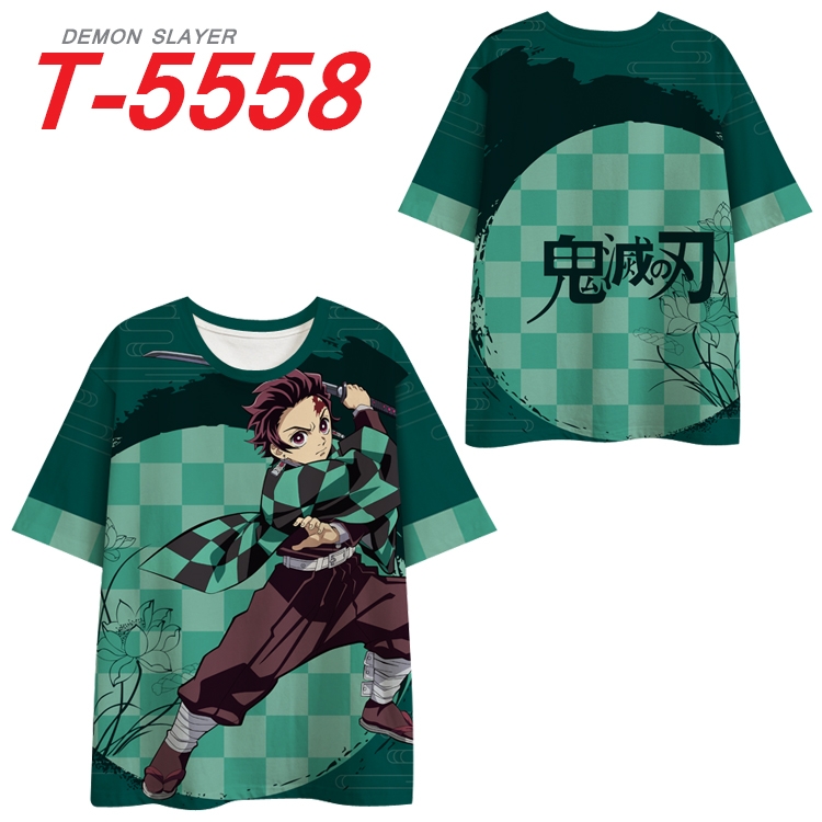 Demon Slayer Kimets Anime Peripheral Full Color Milk Silk Short Sleeve T-Shirt from S to 6XL T-5558