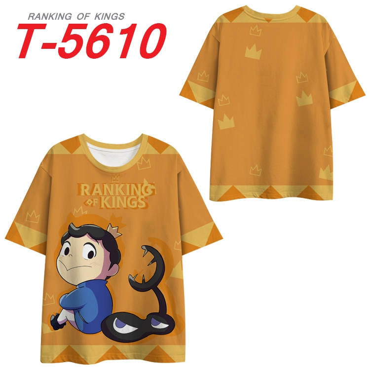 king ranking  Anime Peripheral Full Color Milk Silk Short Sleeve T-Shirt from S to 6XL T-5610