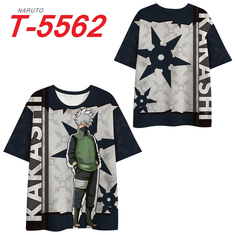 Naruto Anime Peripheral Full Color Milk Silk Short Sleeve T-Shirt from S to 6XL T-5562