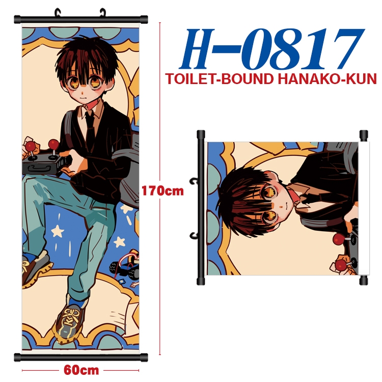 Toilet-Bound Hanako-kun  Black plastic rod cloth hanging canvas painting 60x170cm H-0817