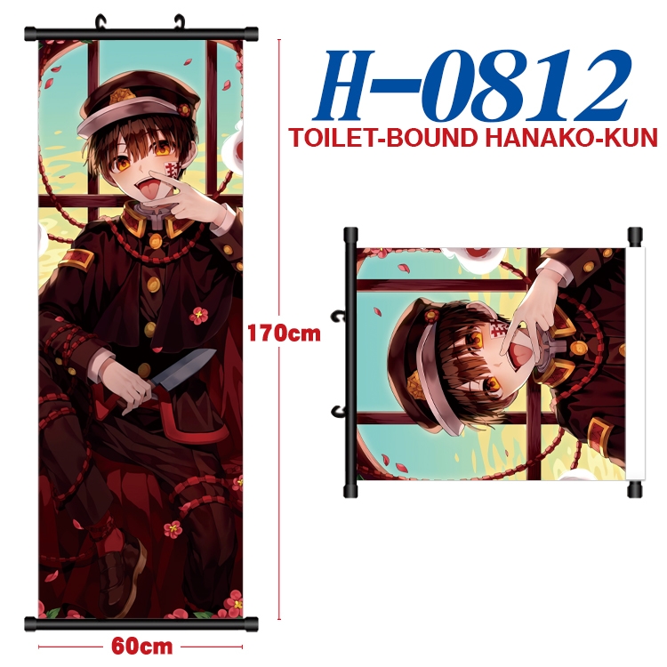 Toilet-Bound Hanako-kun  Black plastic rod cloth hanging canvas painting 60x170cm H-0812