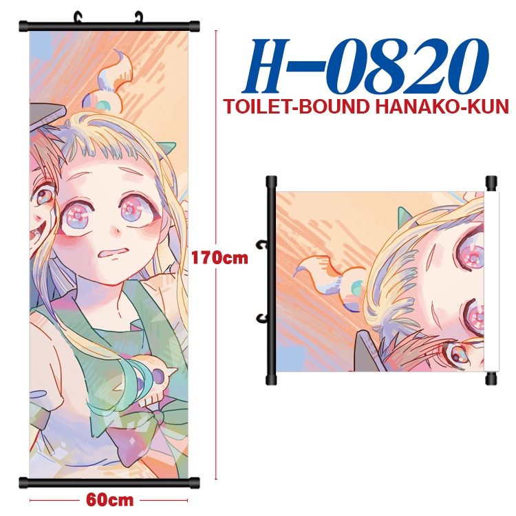 Toilet-Bound Hanako-kun  Black plastic rod cloth hanging canvas painting 60x170cm H-0820