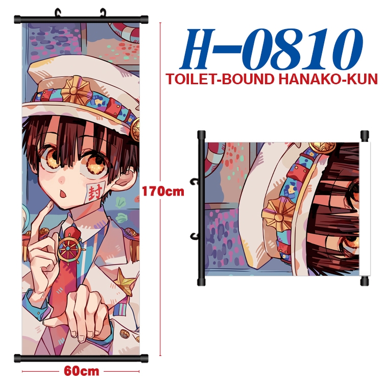 Toilet-Bound Hanako-kun  Black plastic rod cloth hanging canvas painting 60x170cm H-0810