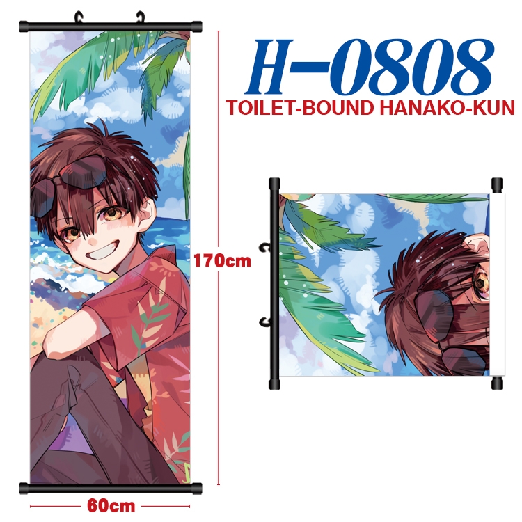 Toilet-Bound Hanako-kun  Black plastic rod cloth hanging canvas painting 60x170cm H-0808