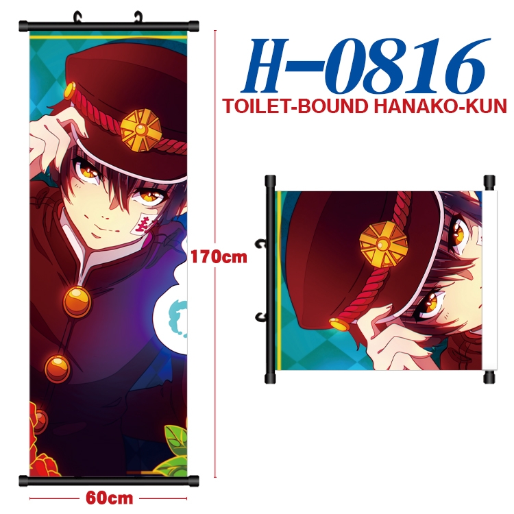 Toilet-Bound Hanako-kun  Black plastic rod cloth hanging canvas painting 60x170cm H-0816