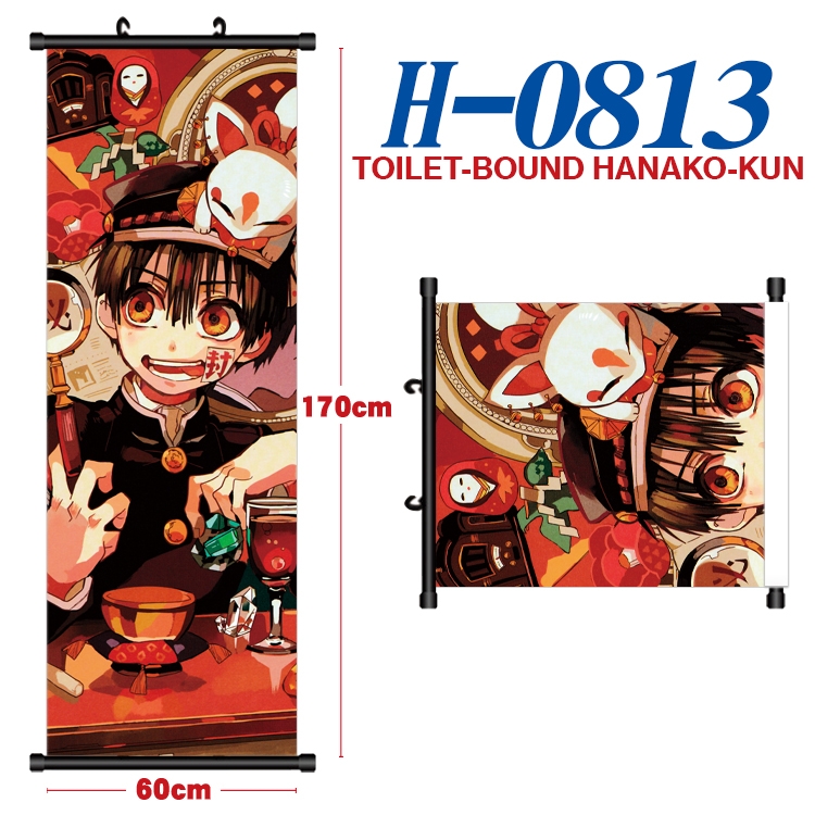 Toilet-Bound Hanako-kun  Black plastic rod cloth hanging canvas painting 60x170cm H-0813