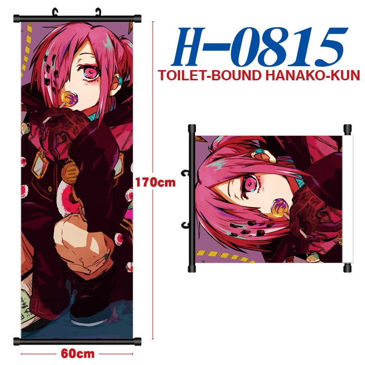 Toilet-Bound Hanako-kun  Black plastic rod cloth hanging canvas painting 60x170cm H-0815