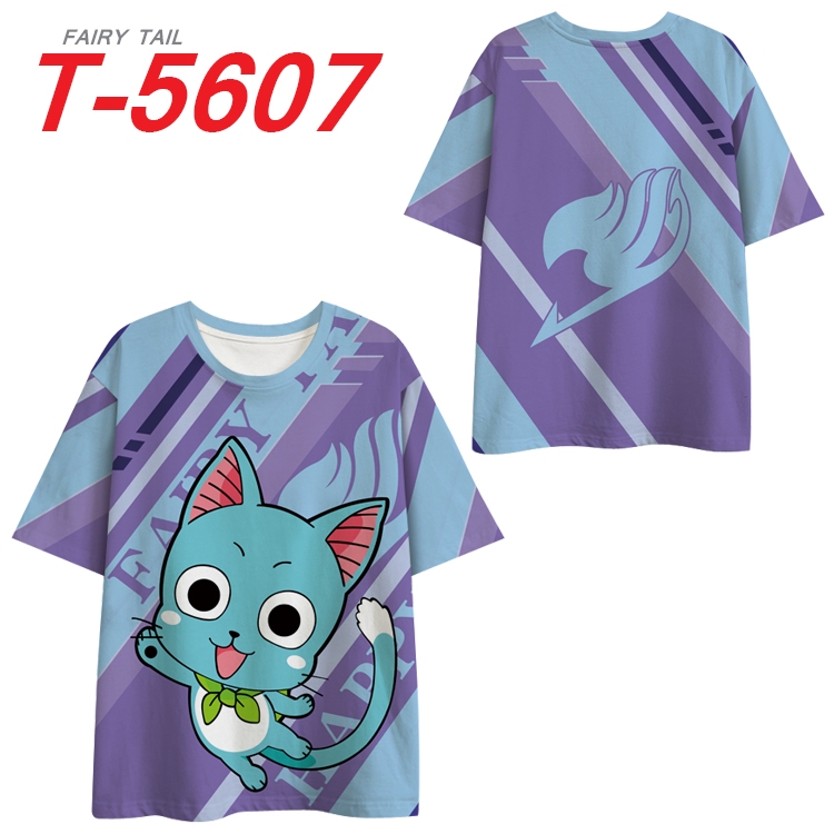 Fairy tail Anime Peripheral Full Color Milk Silk Short Sleeve T-Shirt from S to 6XL T-5607
