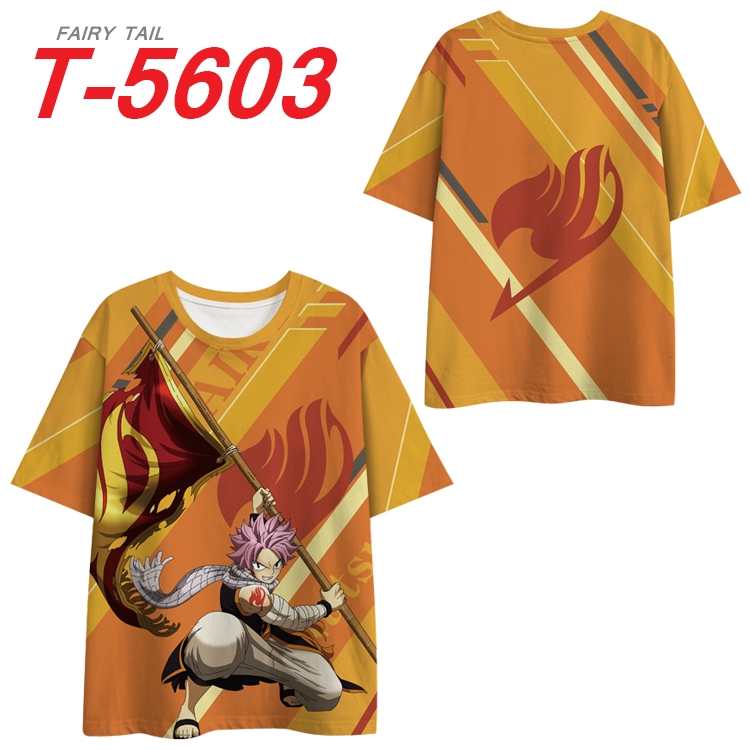 Fairy tail Anime Peripheral Full Color Milk Silk Short Sleeve T-Shirt from S to 6XL T-5603