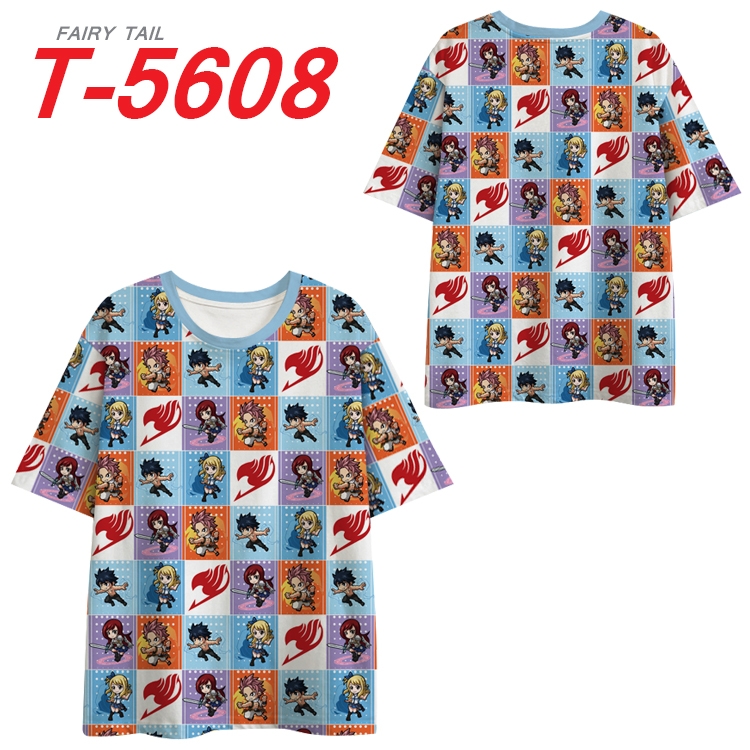 Fairy tail Anime Peripheral Full Color Milk Silk Short Sleeve T-Shirt from S to 6XL  T-5608