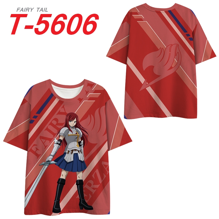 Fairy tail Anime Peripheral Full Color Milk Silk Short Sleeve T-Shirt from S to 6XL T-5606