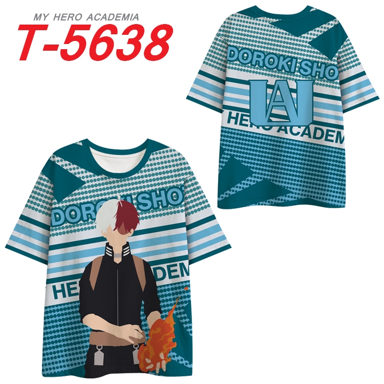 My Hero Academia Anime Peripheral Full Color Milk Silk Short Sleeve T-Shirt from S to 6XL T-5638